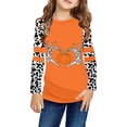 thumbnail image 2 of Boys Halloween Shirts for Kids Long Sleeve Spooky Graphic Tees Raglan Sleeve Pumpkin T-Shirt, 2 of 4