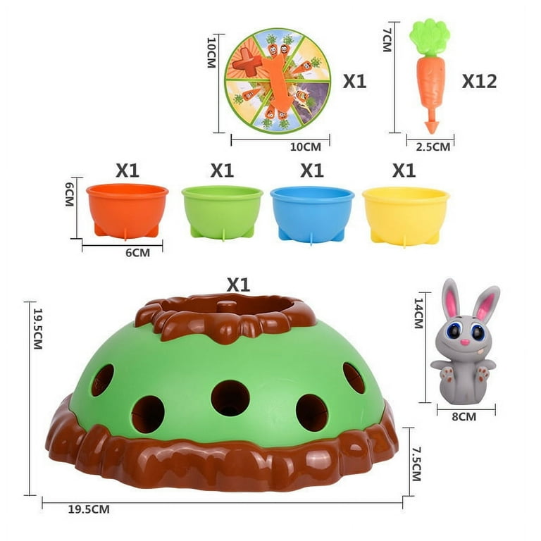 TureClos Bunny Electric Puzzle Board Game Parent child Interactive Toy Party Game Jumping Rabbit Pulling Carrot Puzzle Game