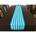 thumbnail image 3 of Cotton Print Table Runner 1 Inch Wide Stripes Turquoise, 3 of 3