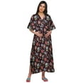 thumbnail image 1 of Moomaya Robe Maxi Kaftan de Maternité Longue pour Femmes à Manches Kimono Boutonnée, 1 of 5