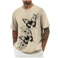 thumbnail image 1 of Camisetas de Manga Larga para Hombre de Algodón, Impresión Cuello Redondo Moda Casual Camisetas de Manga Corta para Diario Y Casual, 1 of 5