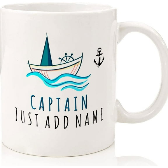 Boat Captain Mug, Boat Gift, Boating Mug For Him, Men, Husband, Nautical Gifts For Boaters, Sailors, Boat Lover, Boat Owner, Ceramic Novelty Coffee Mugs 11oz, 15oz Mug, Tea