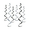 Twirly Whirlys 4-24" & 2-36" Assorted Black & Silver - 6 Pack (6 Per Package)