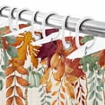 thumbnail image 6 of Shower Curtain 66"W x 72"L Autumn Rustic Leaves Thanksgiving Pumpkins Fabric Shower Curtains Set with Hooks Water Repellent Bathroom Curtains Machine Washable Bathroom Accessories, 6 of 6