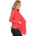 thumbnail image 3 of Women's Solid Open Front Long Sleeve Lightweight Soft Basic Sweater Cardigan, 3 of 4