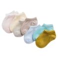 thumbnail image 4 of 5 Pairs No Show Socks for Baby and Toddler - Little Kids Breathable Mesh Cotton Athletic Socks, Solid Color, Soft and Thin for Boys and Girls, 4 of 8