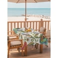 thumbnail image 2 of Outdoor Tablecloth with Umbrella Hole for Patio/Picnic/Party/Camping, Green Yellow Paisley Waterproof Table Cloth Rectangle Table Cover Washable, Vintage Boho Floral Botanical (54"x 80"), 2 of 8