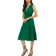 thumbnail image 4 of Allegra K Lace Insert Sundress for Women’s Casual V Neck Sleeveless Tiered Midi Tank Dress, 4 of 5