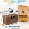 thumbnail image 3 of Shazo 2 PC (11L | 372 fl oz) Extra Large Airtight Flour Sugar Storage Containers with Handle, BPA Free Plastic Food Storage Containers with Lids, 3 of 10