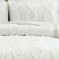 thumbnail image 4 of Lush Decor 100% Polyester Avon Textured Ruffle Quilt White 3Pc Set Full/Queen, 4 of 11