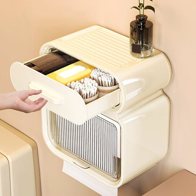 WHAMVOX Beige De Higiénico Para Pared Con Almacenamiento Funcional