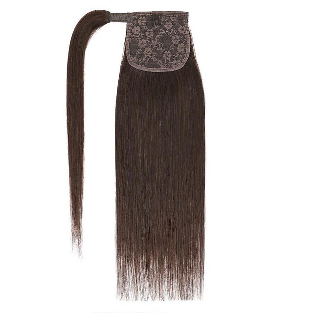 Extensions de Cheveux Humains Brésiliens Remy Queue de Cheval à Enrouler Extensions de Cheveux à Clip pour Femmes