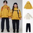 thumbnail image 2 of Afuyipoi Boys Girls Snowsuit Jacket Pants Set Waterproof Windbreaker Fleece Lined Winter Size 3-15 Yellow Size 5T, 2 of 9