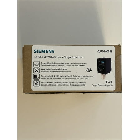 Siemens Boltshield 2-Pole Plug-in Surge Protection Device (QSPD2A035B)
