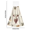 thumbnail image 6 of Yayeee Kitchen Hanging Hand Towels Set of 2 with Loop Bathroom Absorbent Tie Towel, Beige Cowboy Pattern, 6 of 7