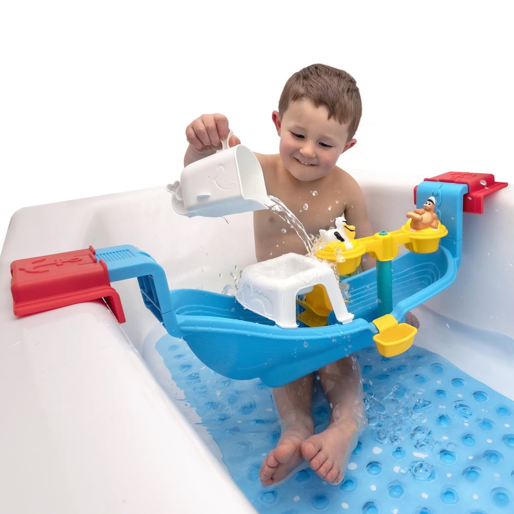 BBLIKE Bath Toys Set Waterfall Station Bathtub Toys with 4 Stacking Cups for Toddlers 1 2 3 4 5 Years Old Boys Girls