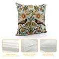 thumbnail image 4 of Creowell Embroidered Birds Flowers Print Pillow Covers for Couch Bedroom Sofa Car, Square Design Short Plush Pillow Case 1PC 18x18in, 4 of 5