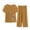 005_Coffee, variant on MEICHEN Pajamas for Women Set Ladies Short Sleeves Printed Blouse Seventh Pants Two Piece Suit Summer Essentials Fashion Sleepwear