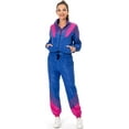 thumbnail image 3 of Women 80s Sportswear Set Casual Sweatsuits Disco Tracksuit Set 8 Pcs Retro Outfits for Women Men, 3 of 7