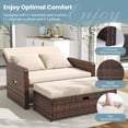 thumbnail image 6 of UDPATIO Wicker Patio Outdoor Daybed, Outdoor Chaise Lounger w/ 4-Level Adjustable Backrest, Storage Ottoman for Balcony, Garden, Poolside(Beige), 6 of 7