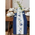 thumbnail image 2 of Hokiten Table Runners 72 Inches Long Dress Scarves, Navy Blue Coastal Farmhouse Kitchen/Dining Table Runner, Coffee Tablerunners, Summer Beach Starfish Coral Striped 13x72 Inch, 2 of 7