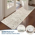 thumbnail image 4 of Floral Kitchen Rugs 2x6, Washable Non Slip Distressed Print Entryway Mat Ultra Thin Low Pile Runner Rug for Hallway Laundry Bathroom, Beige, 4 of 8