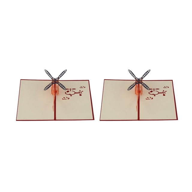 2X Tarjeta de Felicitacion de 3D Tarjetas de Felicitacion de Pascua del Feliz Cumpleanos