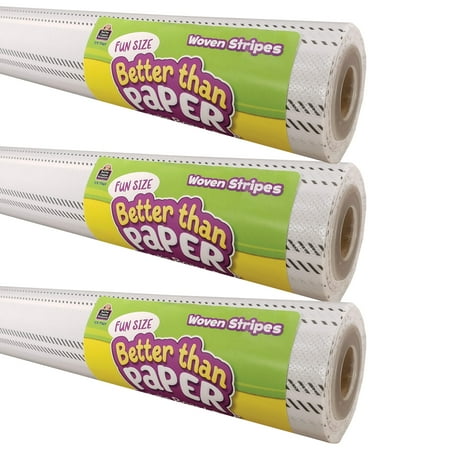 Teacher Created Resources Fun Size Better Than Paper Bulletin Board Roll 18 x 12 Woven Stripes Pack of 3
