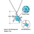 thumbnail image 5 of Reusable Wife, I Wish That we had met a Long time ago so I Could Have The Honor, Beautiful Opal Turtle Necklace for Wife from Husband, 5 of 6