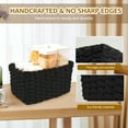 thumbnail image 6 of 3 Pcs Storage Baskets Grass Woven Storage Basket Decorative Woven Baskets for Storage Multifunctional Toy Basket for Nursery Living Room Laundry Room Bedroom, 6 of 10