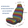 thumbnail image 3 of Pofeuu Rainbow Chequerboard Print Automotive Car Seat Covers Flat Cloth Full Set Seat Covers,Car Seat Covers front seats for Cars Trucks and SUVs, 3 of 5