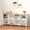 white, variant on NEWADARA 6-Cube Bookcase, Farmhouse Wooden Bookshelf Low Storage Organizer, 45" Horizontal White Console with Legs, Hallway Book Case for Entryway, Display Cabinet for Living Room (White, 6-Cube)
