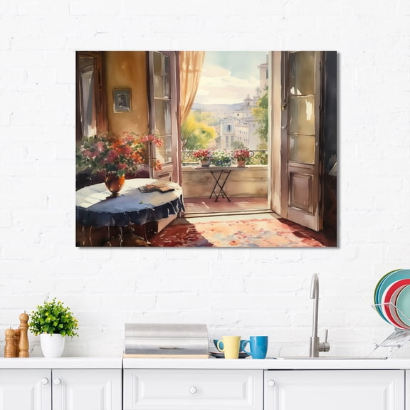Designart "Beautiful View In To Rome Italy" Italy Landscape Wall Art Living Room