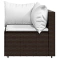 thumbnail image 5 of vidaXL 3 Piece Garden Lounge Set with Cushions Brown Poly Rattan, 5 of 5