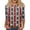Blue, variant on Women's 4th of July Crew Neck 3/4 Length Sleeve Top with Star Print Loose Fit Pattern T Shirt Red XL