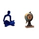 thumbnail image 1 of Figura de pensador abstracto,Estatua de pensador abstracto,decoración para el hogar,Figura humana decorativa para oficina,coleccionable,Figura de escritorio,Reloj de mesa con forma de globo, 1 of 8