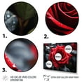 thumbnail image 3 of Designart "Water Drops On Red Rose II" Floral Floater Framed Wall Art Print, 3 of 7
