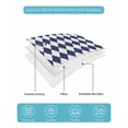 thumbnail image 5 of Quilts Full Size Bedding Set, Blue Plaid Lightweight Quilted Comforter, Modern Minimalist Geometric Gingham Checkered Soft Reversible Bedspread Coverlet with Pillow Covers for All Season, 78" x 90", 5 of 7