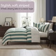 thumbnail image 2 of Virtu Full Comforter Set, Striped Full Size Comforter Set, 7-Pc All Season Bedding Comforter Set, Green, 2 of 8