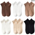 thumbnail image 2 of Women Ankle Socks Simple: 6 Pairs Solid Color Frilly Short Socks Summer Socks, 2 of 10