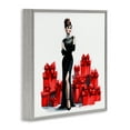 thumbnail image 4 of Stupell Industries Elegant Woman & Gifts Holiday Painting Gray Framed Art Prints Wall Art, 17 x 17, 4 of 10