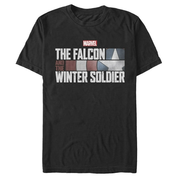 Men's Marvel The Falcon And The Winter Soldier Shield Logo Graphic Tee Black 2X Large