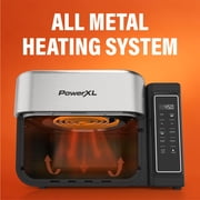 PowerXL 6.3 Quart AirMax Air Fryer Oven with Four Presets and Compact Two-Tier Design, 450F Maximum Temperature, No Preheat Needed