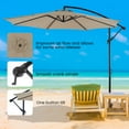 thumbnail image 7 of JOINSUN 10FT Cantilever Patio Umbrella with Tilt & Crank, Self-Locking Outdoor Umbrella with 8 Sturdy Ribs, Large Sun Shade for Deck, Garden, Poolside, Grey, 7 of 7