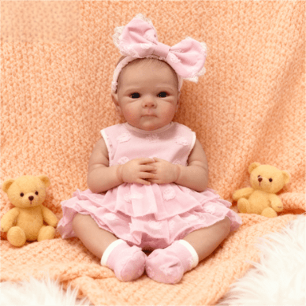 Dayoff kids 18 Inch Reborn Baby Doll,Realistic Newborn Baby Dolls with Clothes(No Accessories)