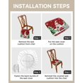 thumbnail image 4 of Red Gnomes Christmas Chair Seat Covers for Dining Room Stretch Chair Seat Covers Set of 6, Xmas Tree Snowflake Winter Chair Seat Protector Cushion Slipcovers for Kitchen Restaurant Office, 4 of 6