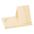 thumbnail image 1 of Wooden Book Stand Triangle Book Holder Reading With Phone Holder Book Rest With Cup Holder For Coffee Bibliophile Book Lovers Natural, 1 of 5