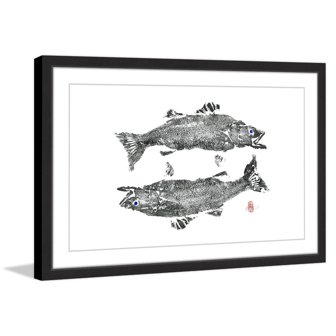 Marmont Hill "Sea Bass" Framed Painting Print