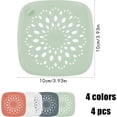thumbnail image 1 of Colector de pelo para desagüe de ducha, colador de fregadero de material de silicona con diseño de orificio denso para una limpieza fácil, amplio uso en cocina y baño (blanco), 1 of 5
