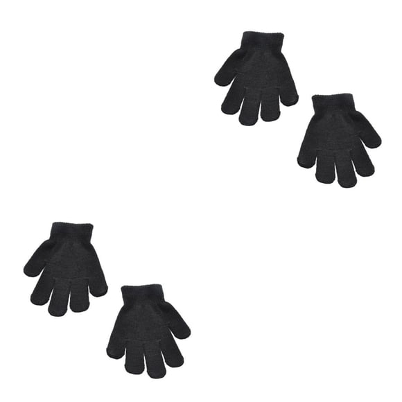 Qarigey 1 par de guantes para niños estilo simple calentador de manos para niños y niñas para exteriores negro Type2 NO2